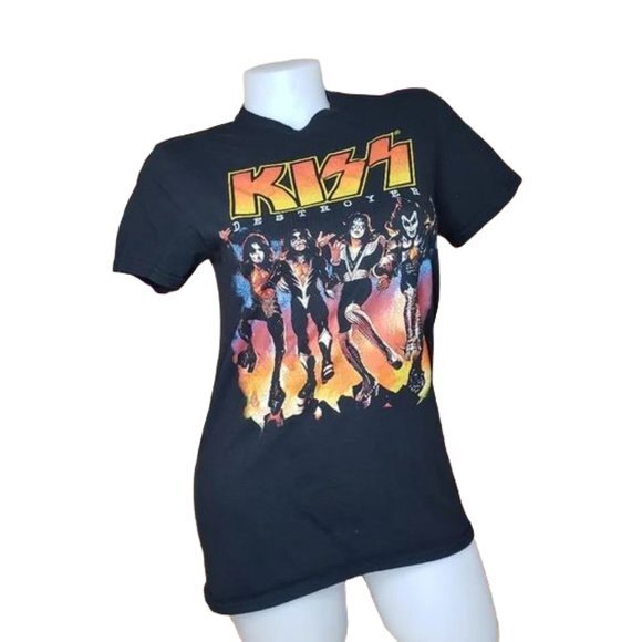 Kiss Tops - KISS DESTROYER BLACK T SHIRT SIZE SMALL